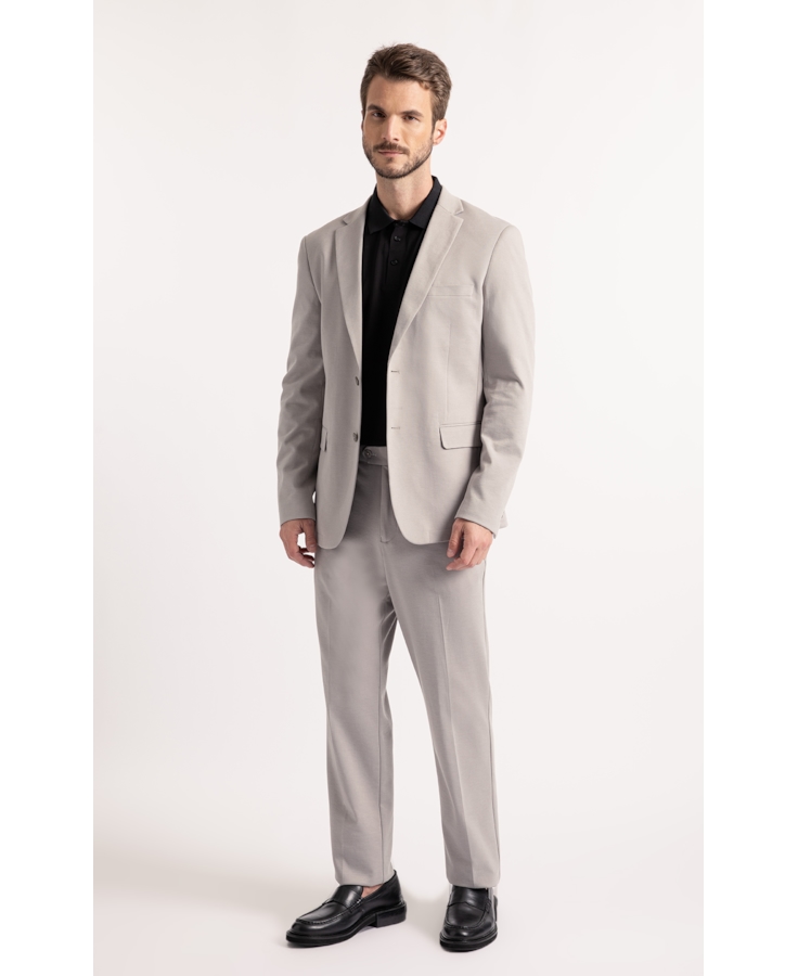 Calça Interlock Knitted Cinza Claro