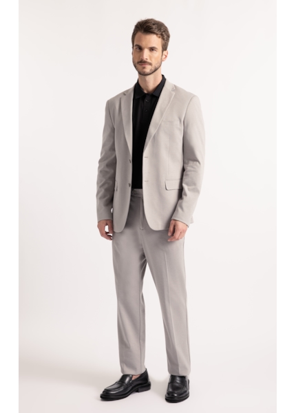 Calça Interlock Knitted Cinza Claro