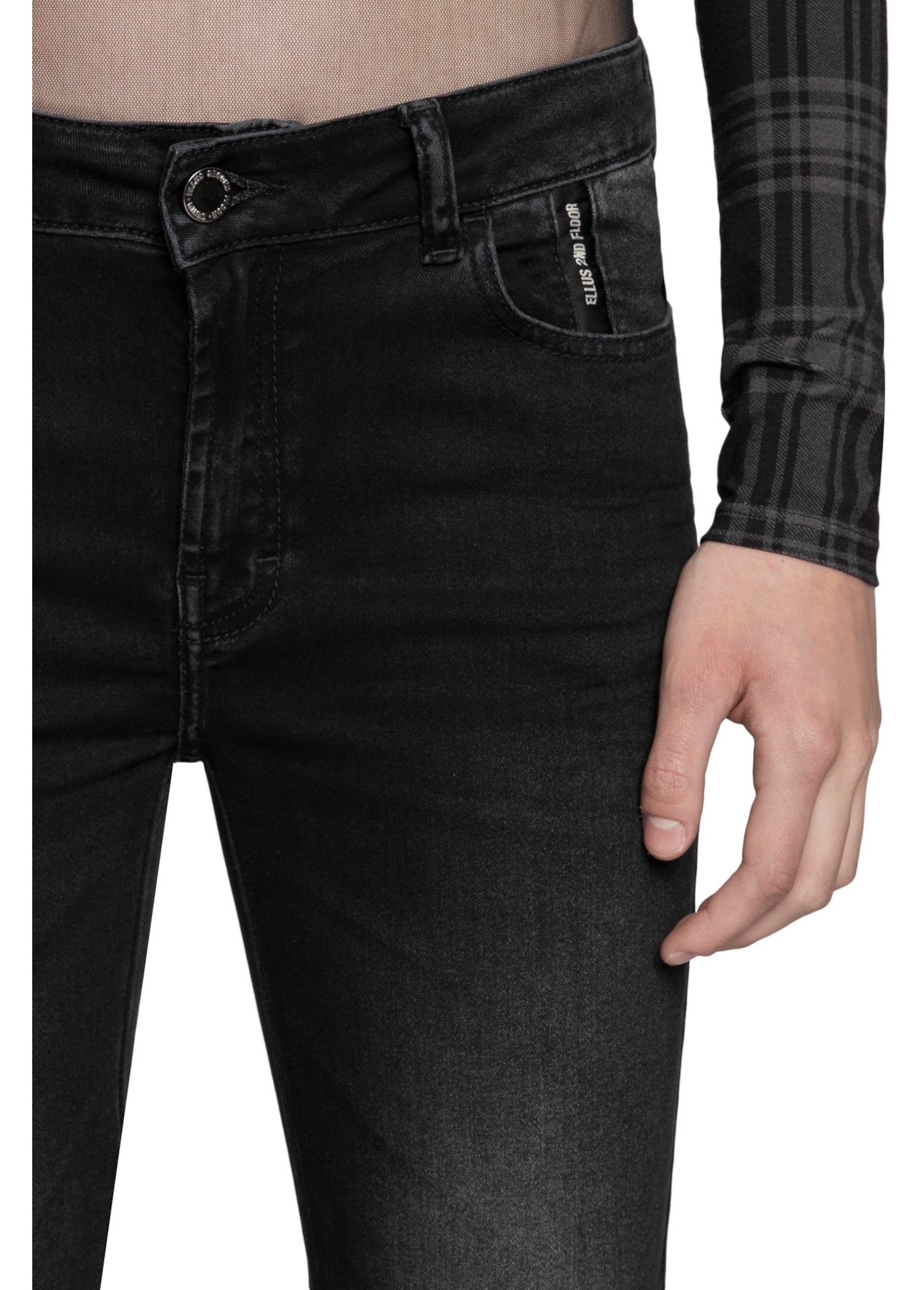 Calça Jeans Anna Long Leg 547 Lav. Esc. C/Respingos