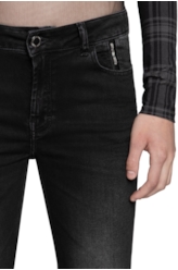 Calça Jeans Anna Long Leg 547 Lav. Esc. C/Respingos