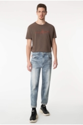 Calça Jeans Baggy Deep Blue Lav.Claro C/ Foam