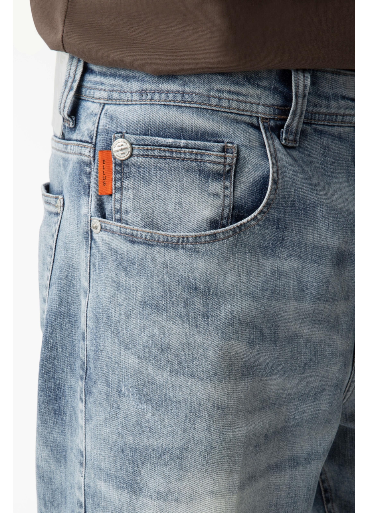 Calça Jeans Baggy Deep Blue Lav.Claro C/ Foam