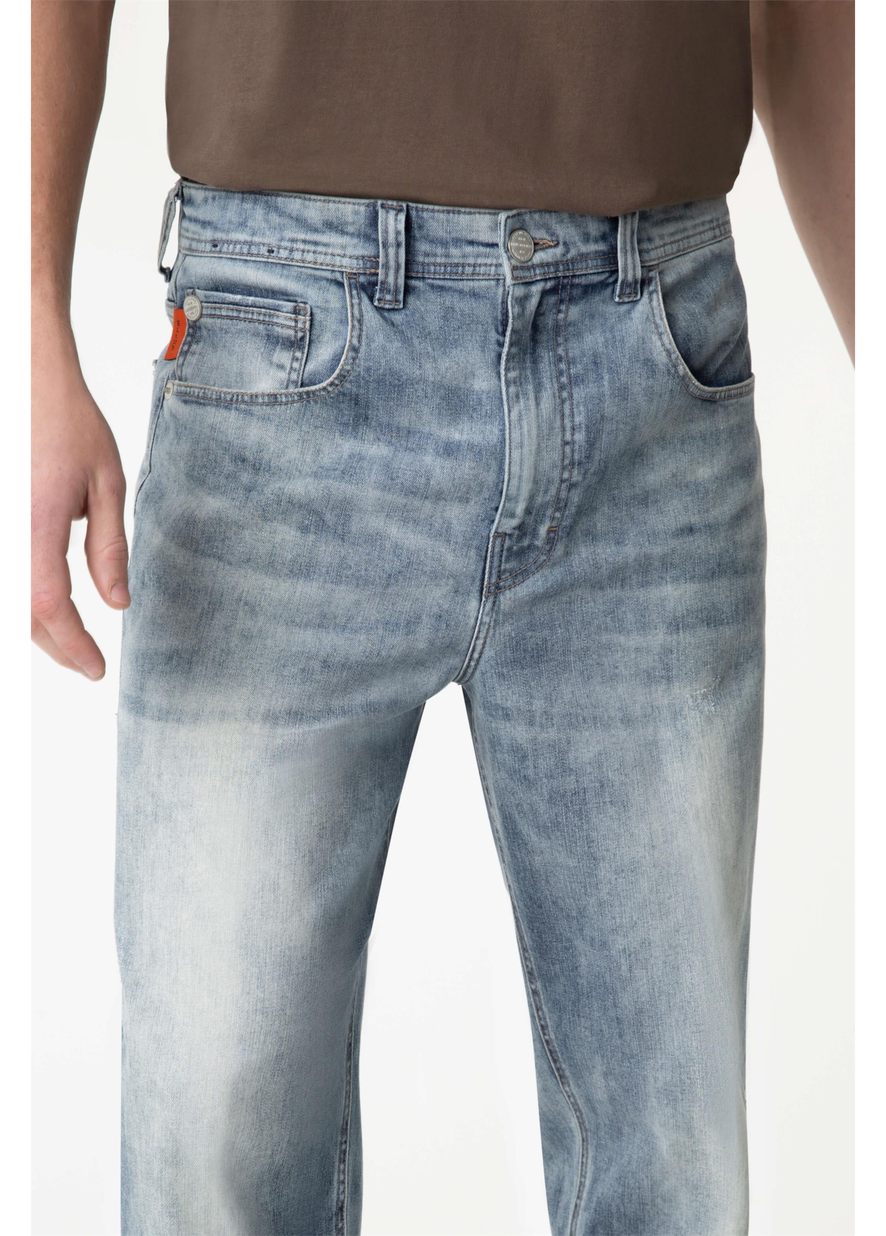 Calça Jeans Baggy Deep Blue Lav.Claro C/ Foam