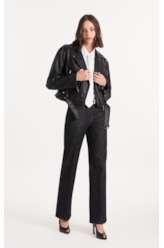 Calça Jeans Black Cross (Gisele Reta) Faca  Amaciado