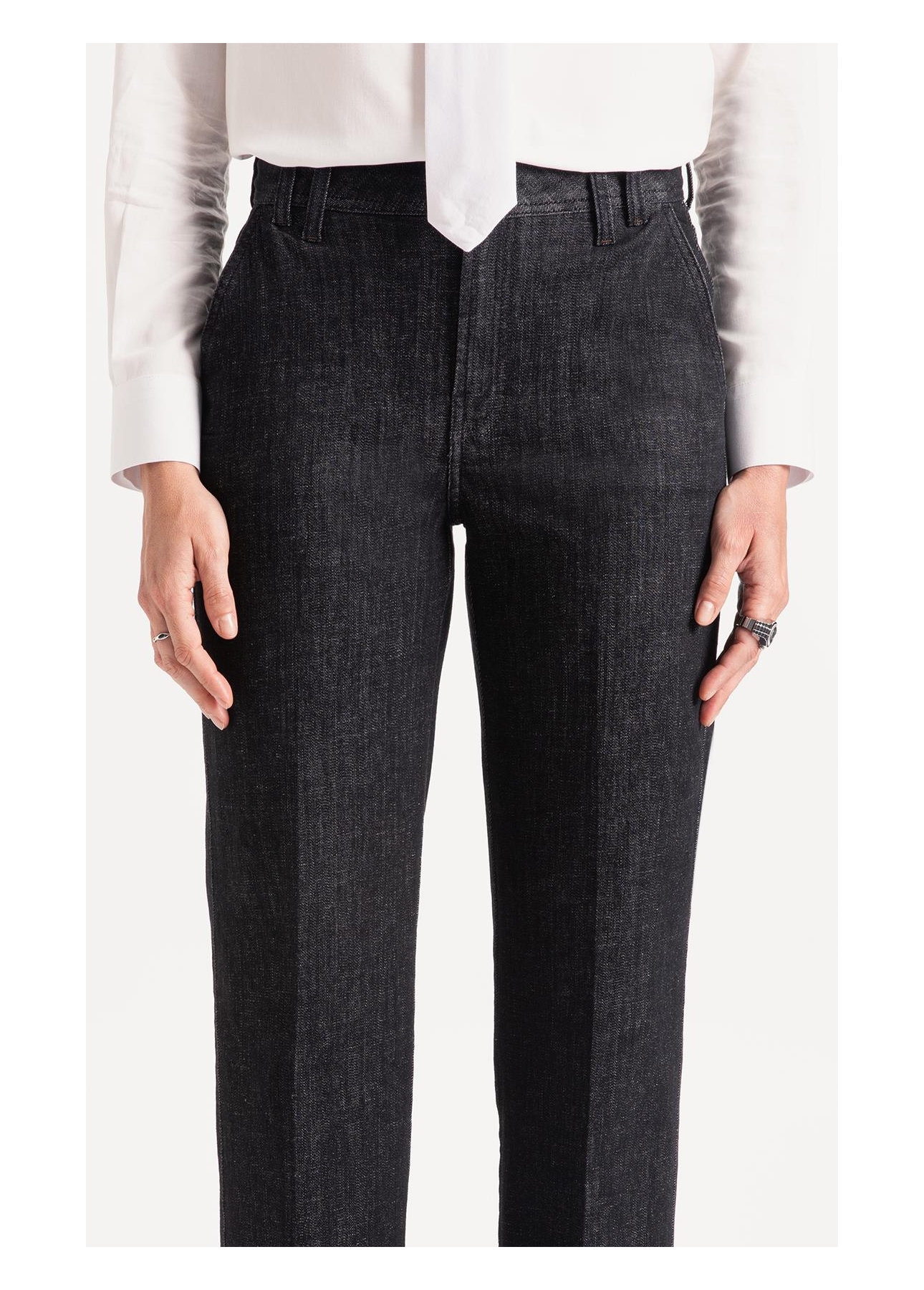 Calça Jeans Black Cross (Gisele Reta) Faca  Amaciado