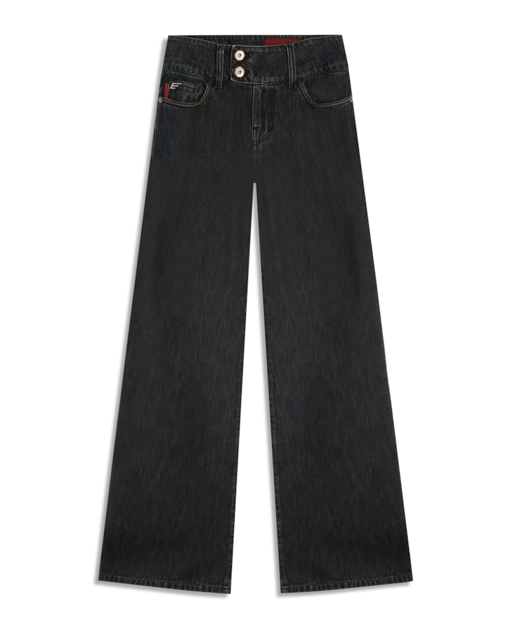 Calça Jeans Blue Brown (Patte d Eph) Cos Transpasse 2030-Lav.Black C/ Luva