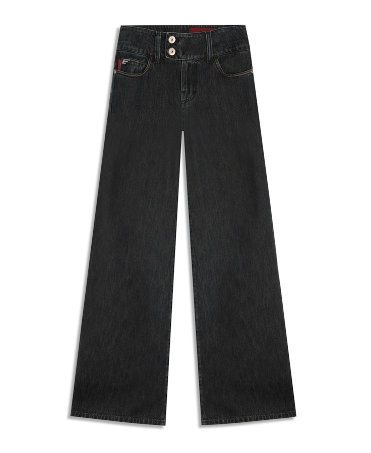 Calça Jeans Blue Brown (Patte d Eph) Cos Transpasse 2030-Lav.Black C/ Luva