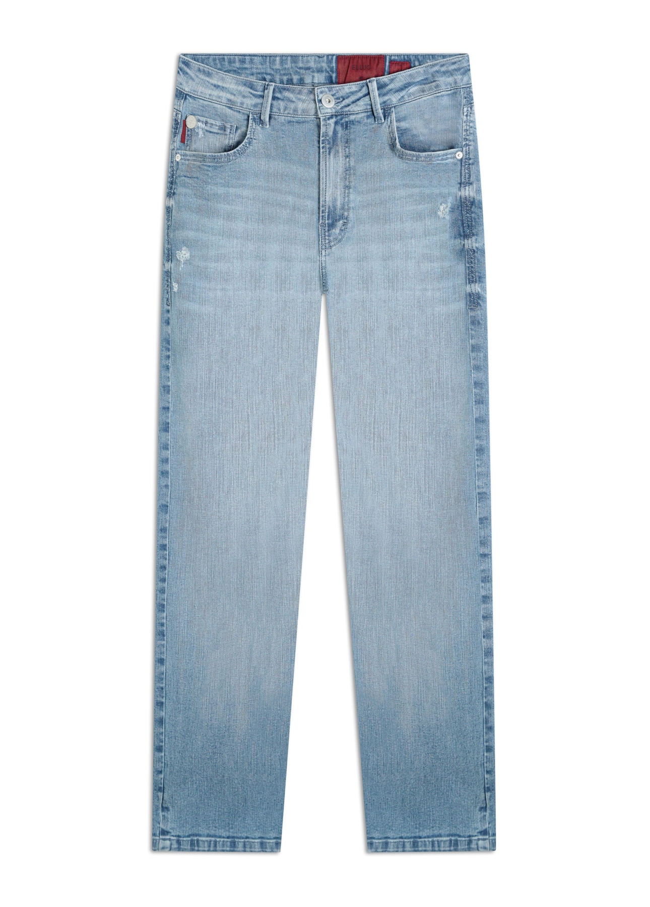 Calça Jeans Blue Gray Lav. Claro C/Pincelado e Puídos