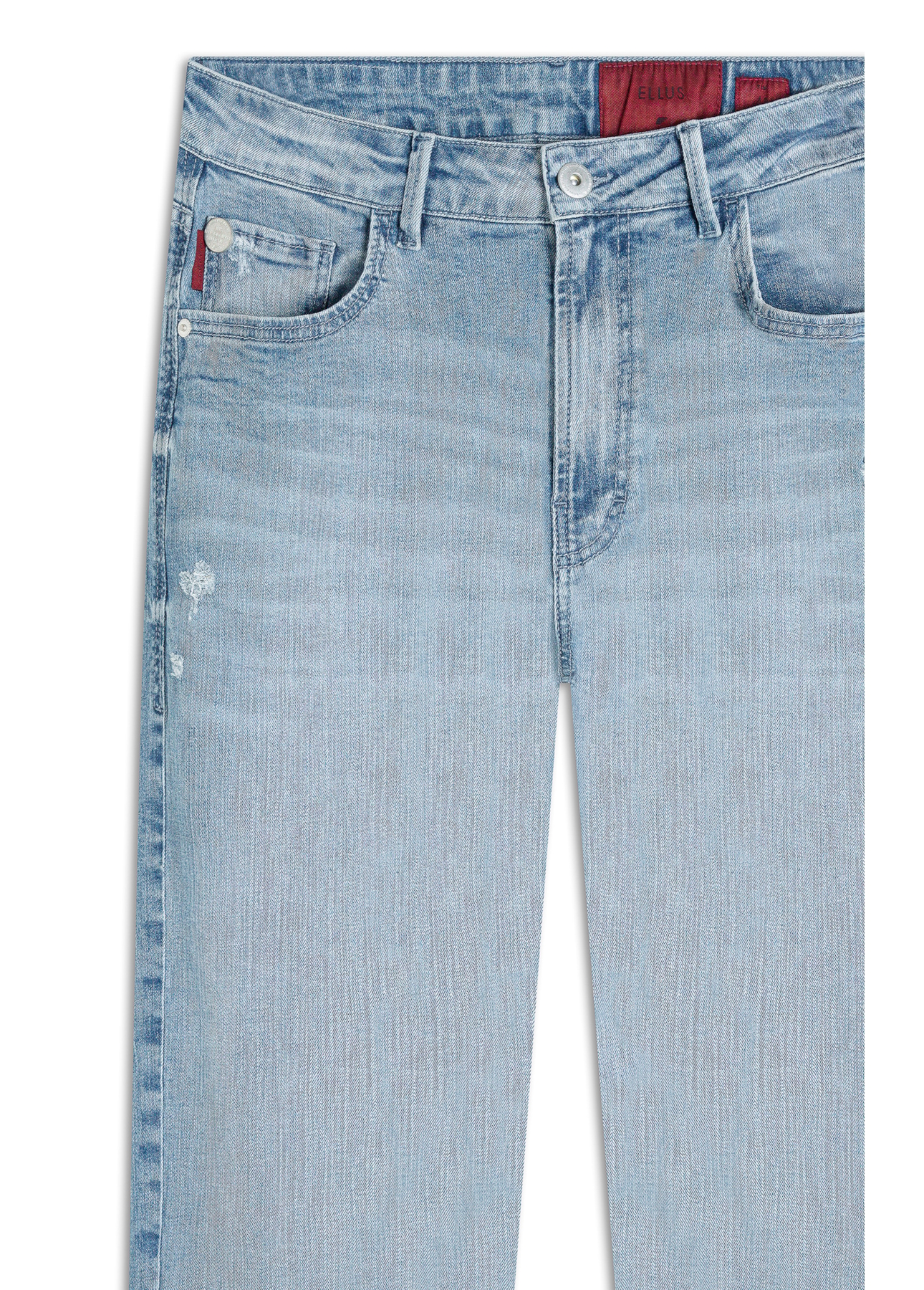 Calça Jeans Blue Gray Lav. Claro C/Pincelado e Puídos