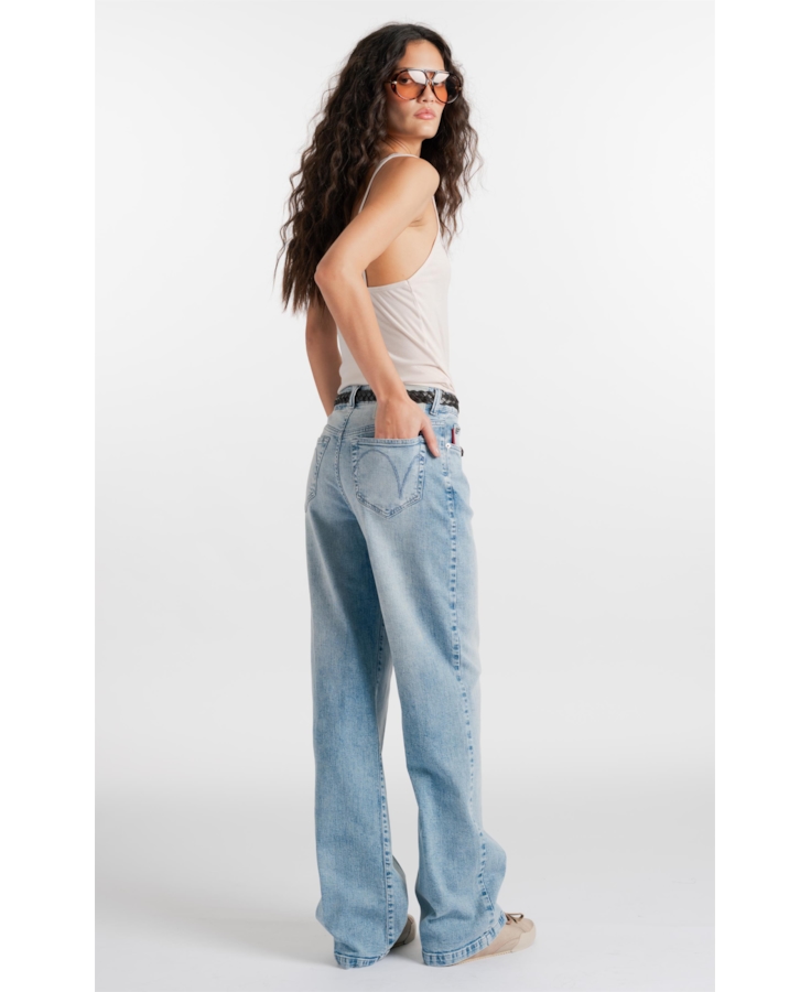 Calça Jeans Blue Stretch Reta Lav. Claro C/ Sky