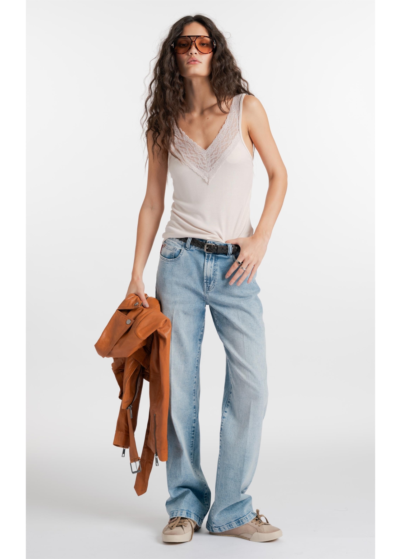 Calça Jeans Blue Stretch Reta Lav. Claro C/ Sky