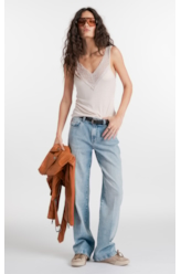 Calça Jeans Blue Stretch Reta Lav. Claro C/ Sky
