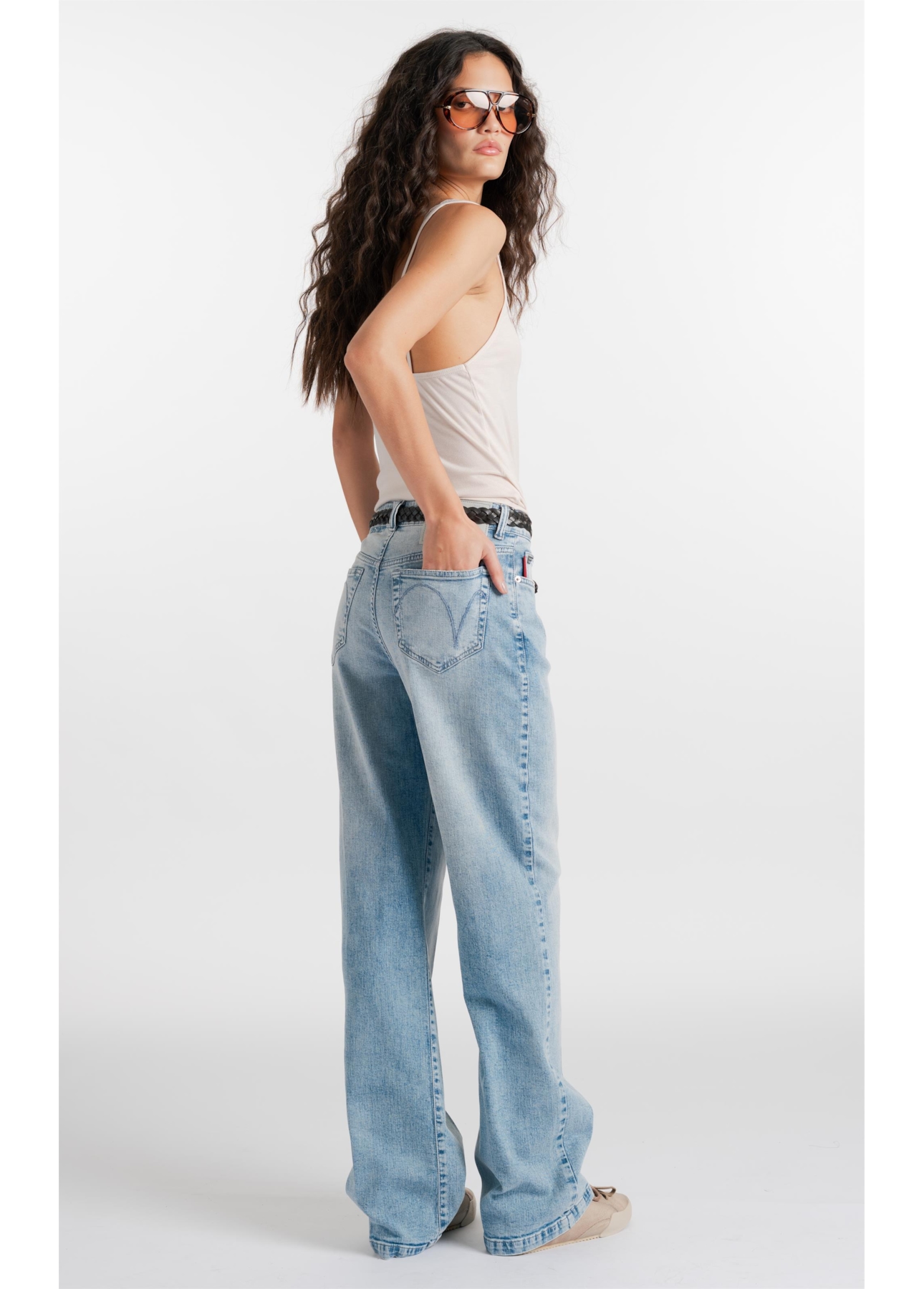 Calça Jeans Blue Stretch Reta Lav. Claro C/ Sky