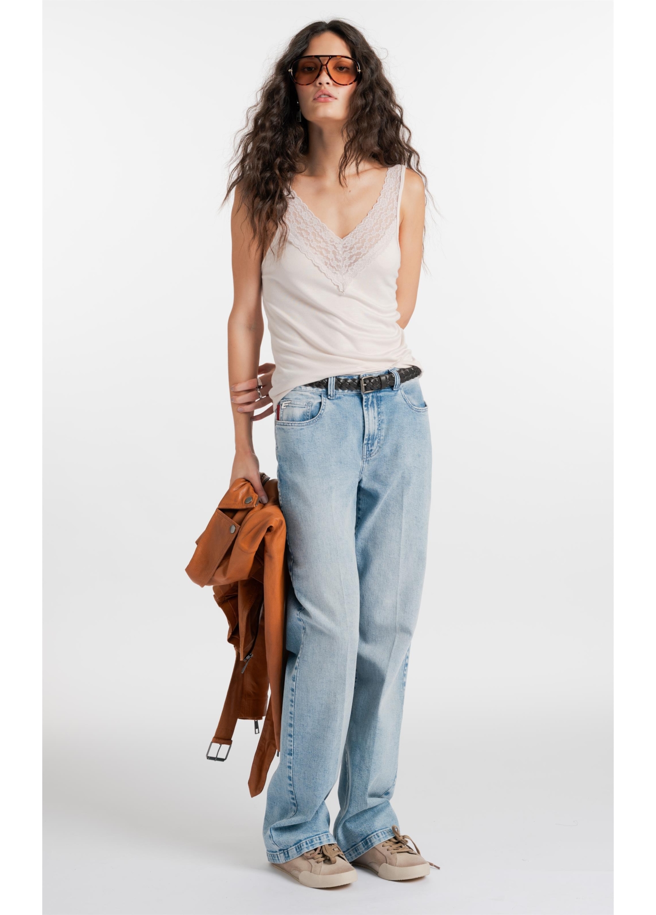 Calça Jeans Blue Stretch Reta Lav. Claro C/ Sky