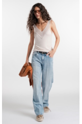 Calça Jeans Blue Stretch Reta Lav. Claro C/ Sky