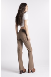 Calça Jeans Brown Bootcut Lav.Resinado C/ Luva