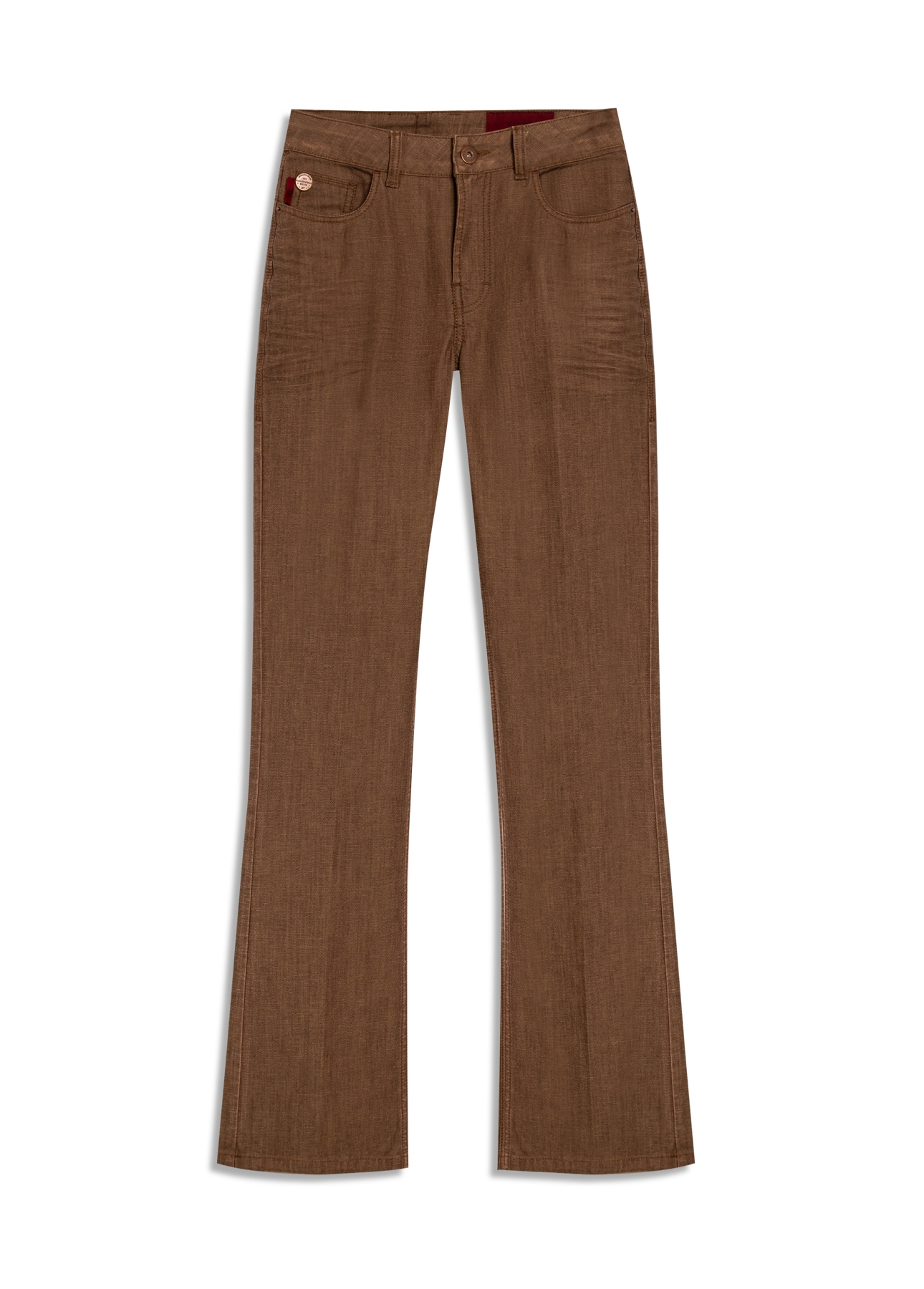 Calça Jeans Brown Bootcut Lav.Resinado C/ Luva
