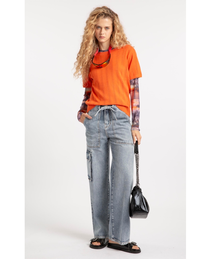 Calça Jeans Carpinteiro Lav.Claro C/Pincelado