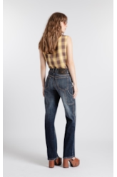 Calça Jeans Carpinteiro Reta Lav. Escuro C/ Rede