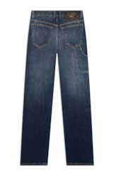 Calça Jeans Carpinteiro Reta Lav. Escuro C/ Rede