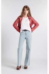 Calça Jeans Cetim Reta 2178-Lav.Claro Total