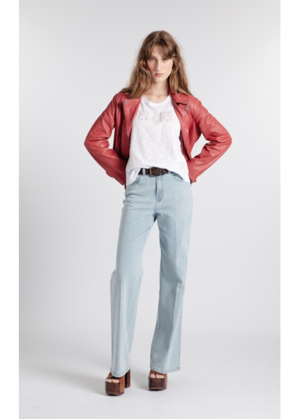 Calça Jeans Cetim Reta 2178-Lav.Claro Total