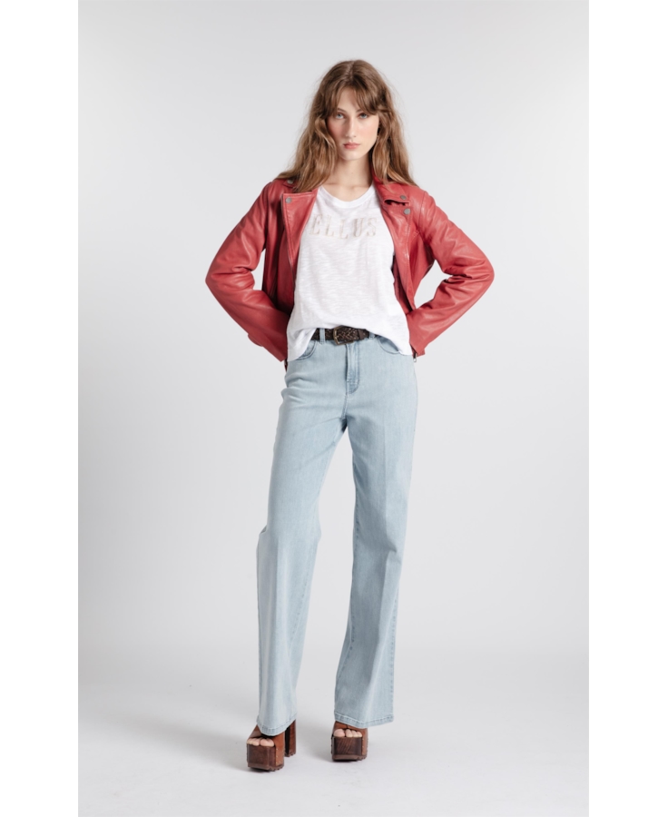 Calça Jeans Cetim Reta 2178-Lav.Claro Total
