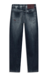 Calça Jeans Dark Forest Elastic (Baggy) 5 Pockets Lav. Escuro C/ Rede