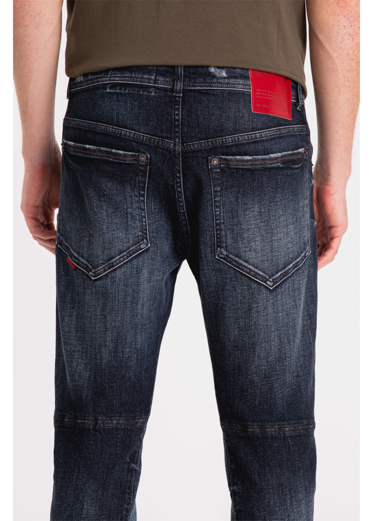 Calça Jeans Dark Forest Elastic Motorcycle 1858 Lav.Escuro+rede+puid