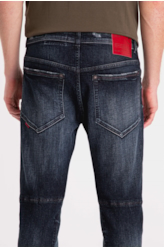 Calça Jeans Dark Forest Elastic Motorcycle 1858 Lav.Escuro+rede+puid