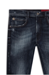Calça Jeans Dark Forest Elastic Motorcycle 1858 Lav.Escuro+rede+puid