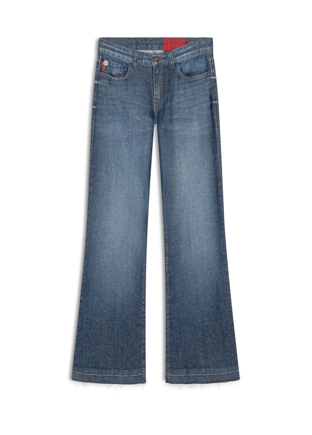 Calça Jeans Dark Indigo Elastic Flare Escuro C/ Grampos