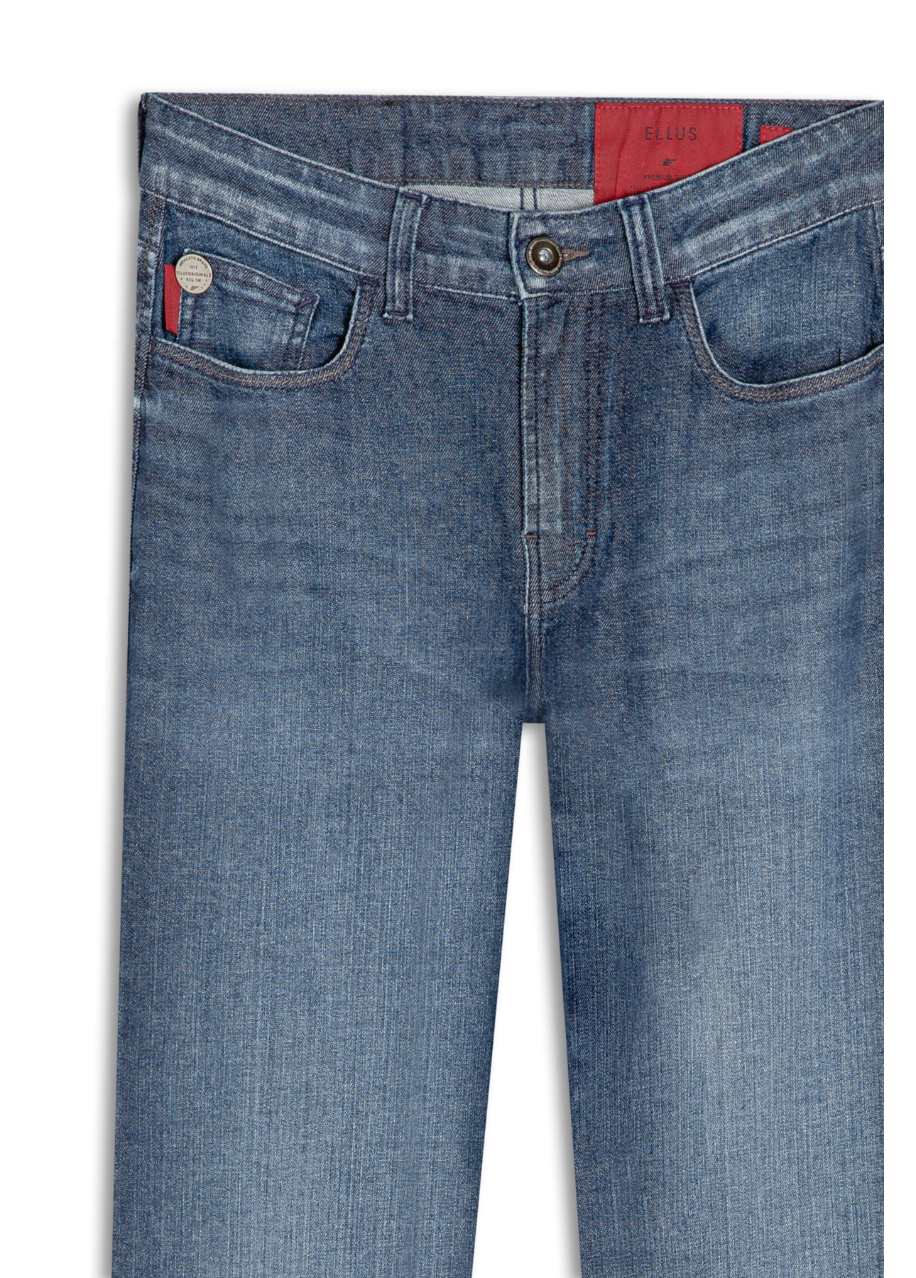 Calça Jeans Dark Indigo Elastic Flare Escuro C/ Grampos