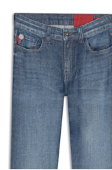 Calça Jeans Dark Indigo Elastic Flare Escuro C/ Grampos