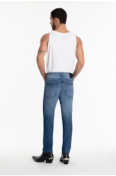 Calça Jeans Dark Indigo Elastic Skinny 1906-Lav.Claro C/Used