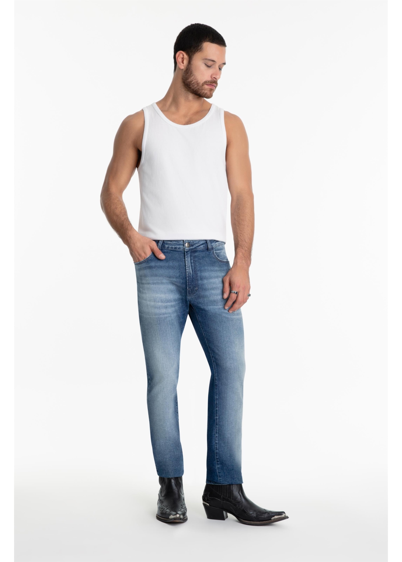 Calça Jeans Dark Indigo Elastic Skinny 1906-Lav.Claro C/Used