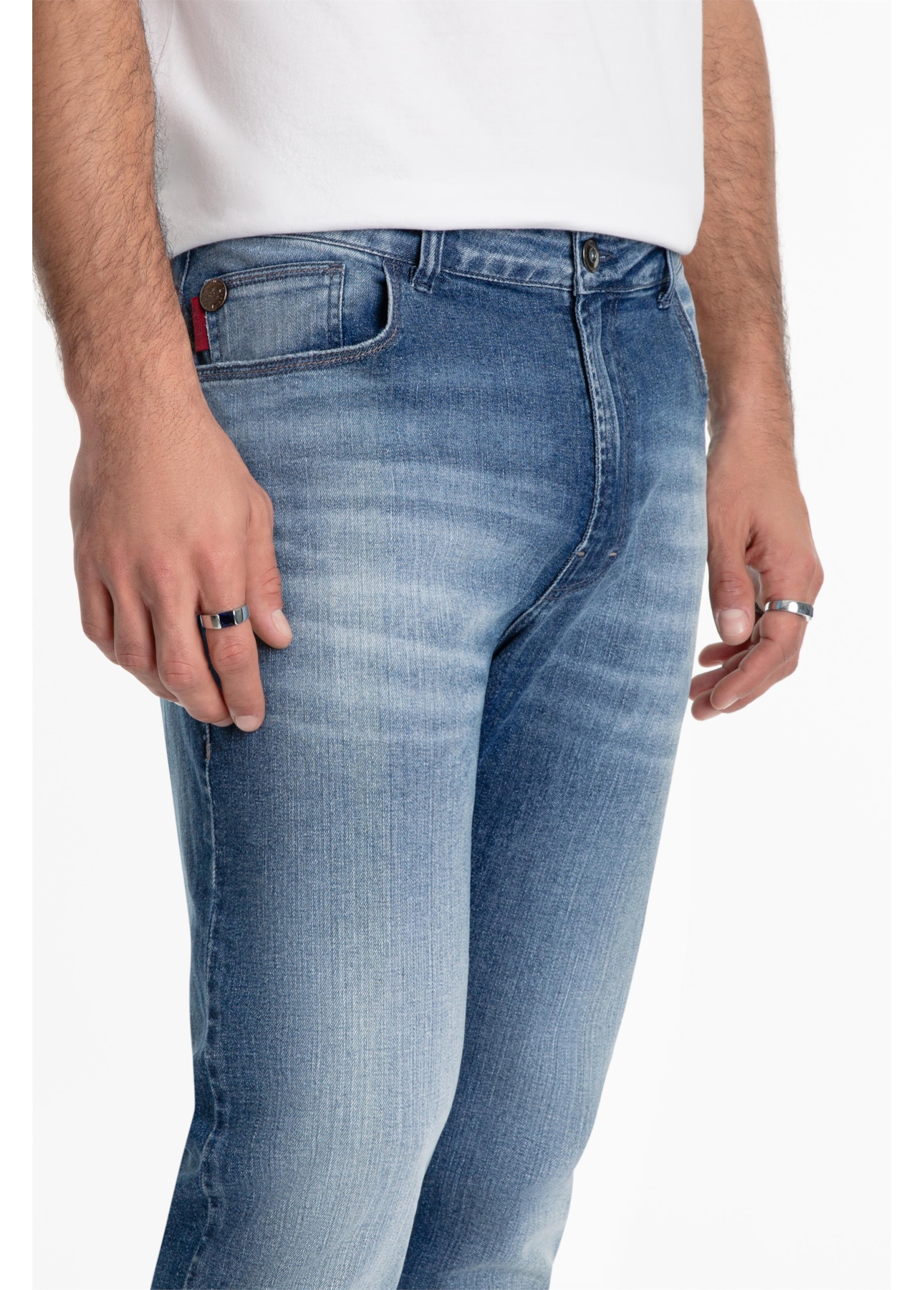 Calça Jeans Dark Indigo Elastic Skinny 1906-Lav.Claro C/Used