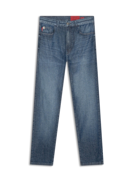 Calça Jeans Dark Indigo Elastic Straight Escuro C/ Grampos