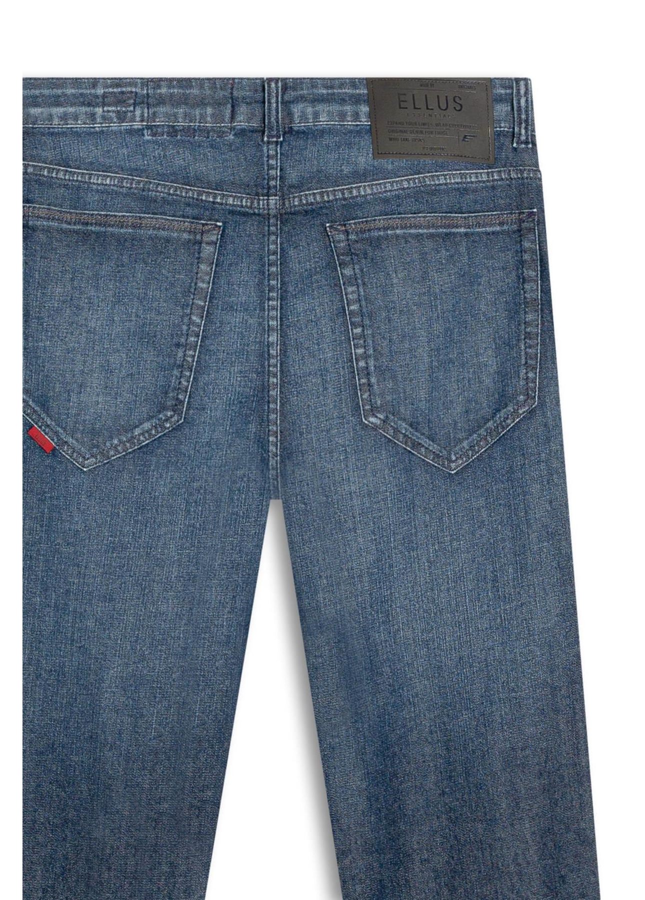 Calça Jeans Dark Indigo Elastic Straight Escuro C/ Grampos