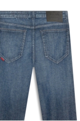 Calça Jeans Dark Indigo Elastic Straight Escuro C/ Grampos