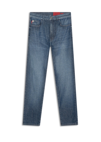 Calça Jeans Dark Indigo Elastic Straight Escuro C/ Grampos