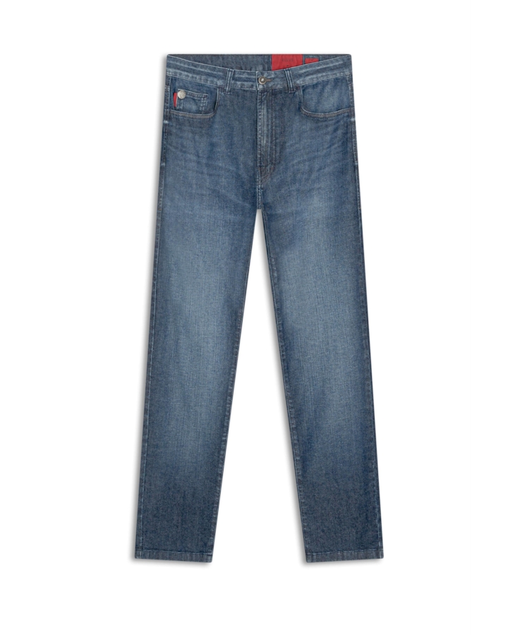 Calça Jeans Dark Indigo Elastic Straight Escuro C/ Grampos