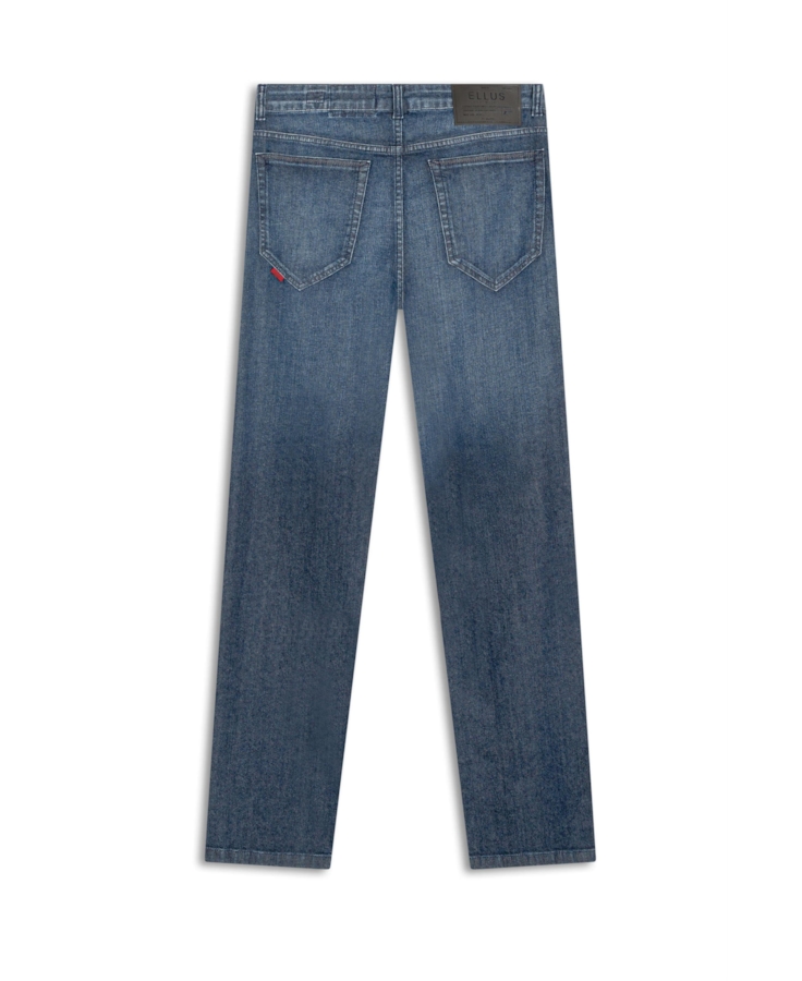 Calça Jeans Dark Indigo Elastic Straight Escuro C/ Grampos