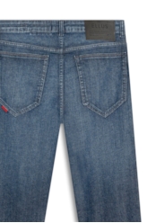 Calça Jeans Dark Indigo Elastic Straight Escuro C/ Grampos
