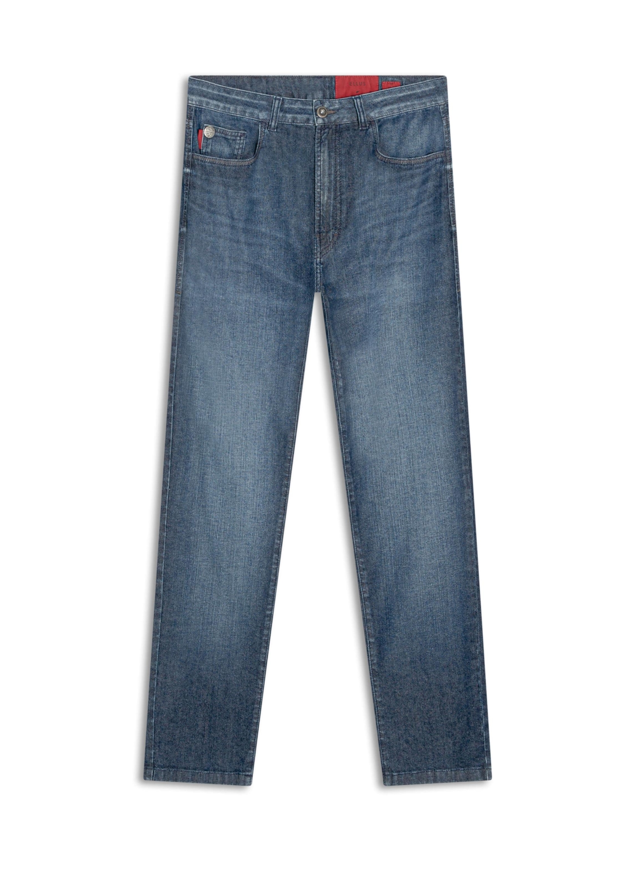 Calça Jeans Dark Indigo Elastic Straight Escuro C/ Grampos
