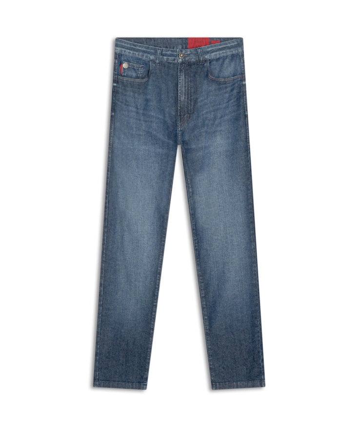Calça Jeans Dark Indigo Elastic Straight Escuro C/ Grampos