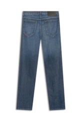 Calça Jeans Dark Indigo Elastic Straight Escuro C/ Grampos