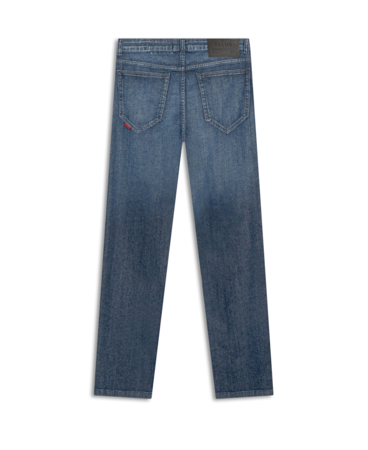 Calça Jeans Dark Indigo Elastic Straight Escuro C/ Grampos