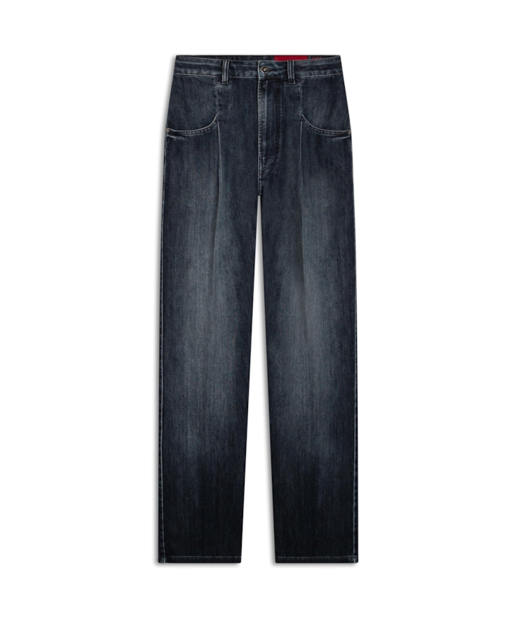 Calça Jeans Dark Lake Slouch 1704-Lav.Escuro C/Tie Dye