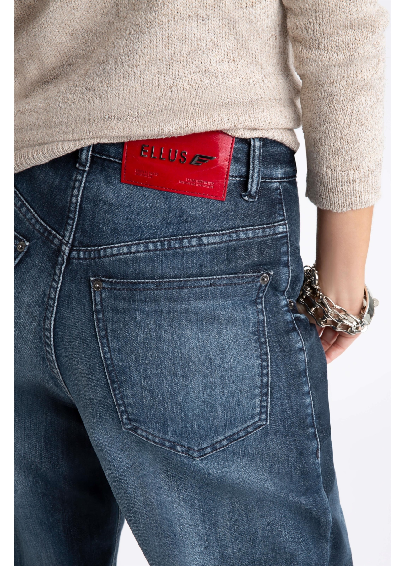 Calça Jeans Dark Lake Slouch 1704-Lav.Escuro C/Tie Dye